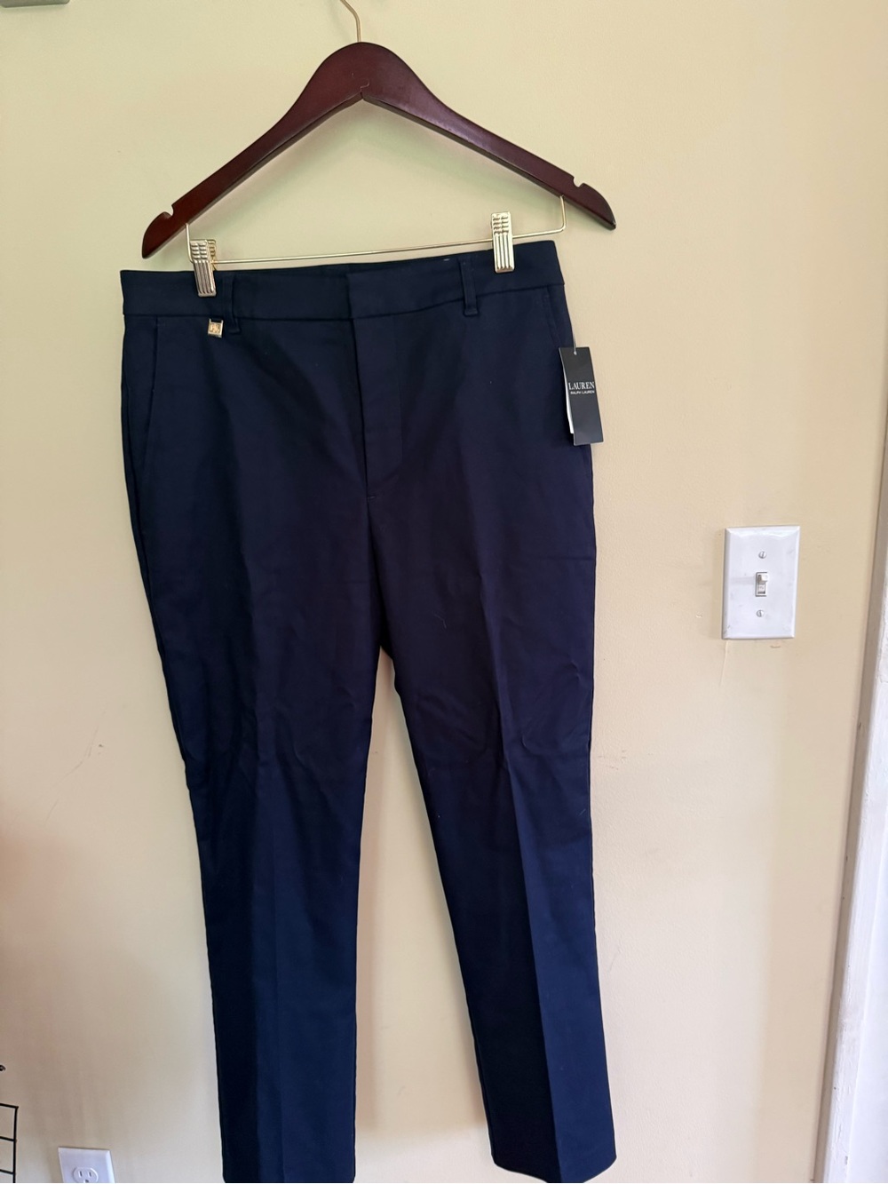 Lauren Ralph Lauren Navy Straight-Leg Women's Pants
